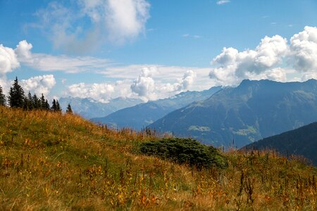 Golm railway mountains clouds photo