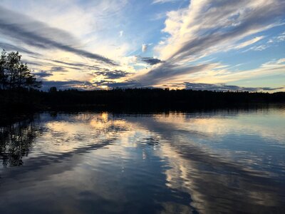 Reflection view natural water photo