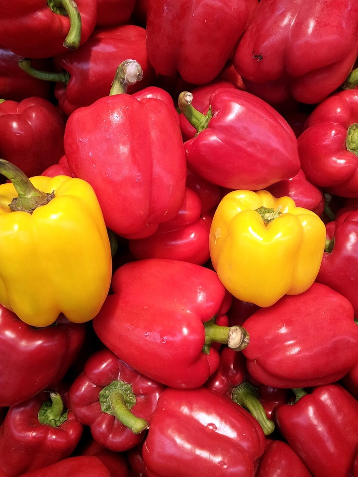 Vegetables market red pepper