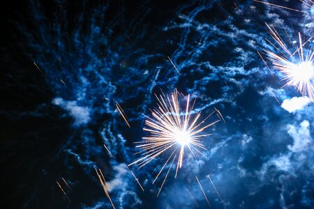 Fireworks new year night