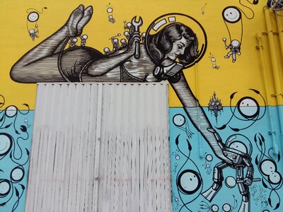 Street pin up
