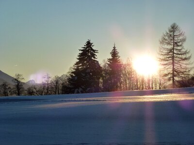 Nature winter in the mountains snow landscape photo