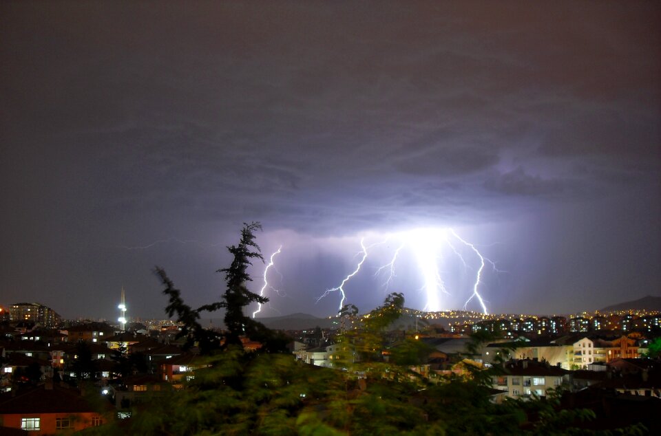 Lightning sky Free photos
