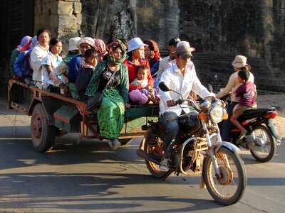 Cambodia moped motorcycle photo