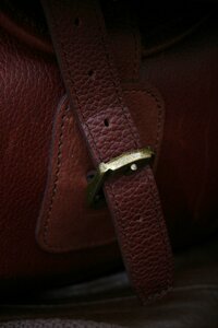 Brown leather buckle