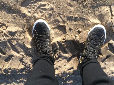 Feet shoes black leather