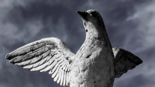 Pigeon symbol sculpture