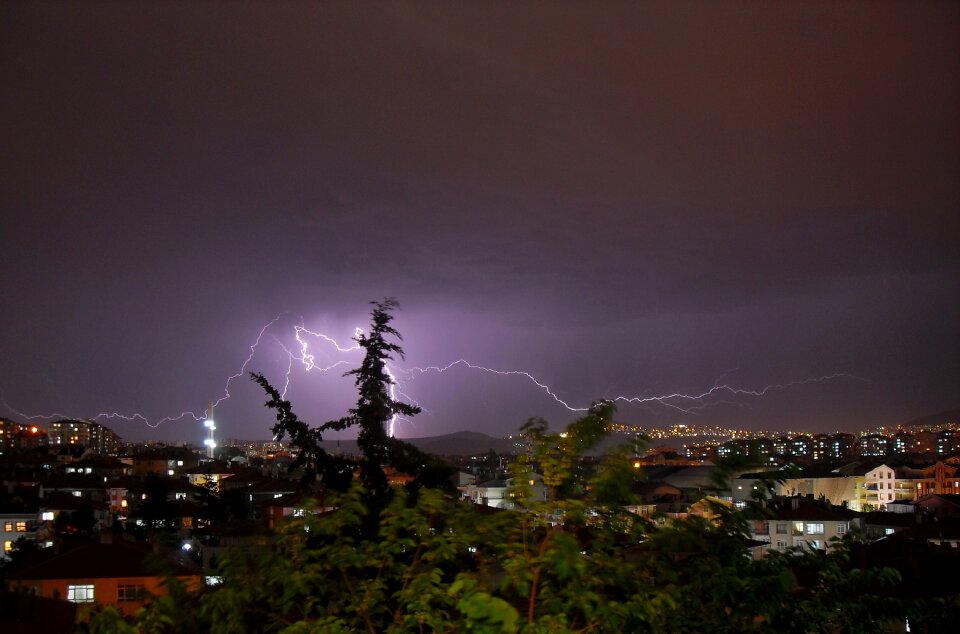 Lightning sky Free photos