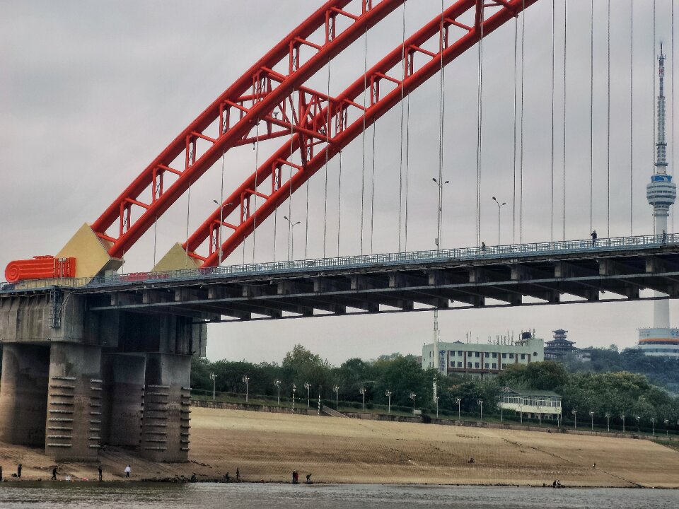 Riverside bridge hanjiang wuhan