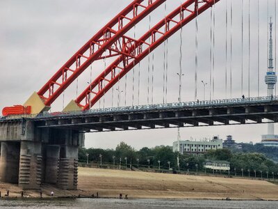 Riverside bridge hanjiang wuhan photo