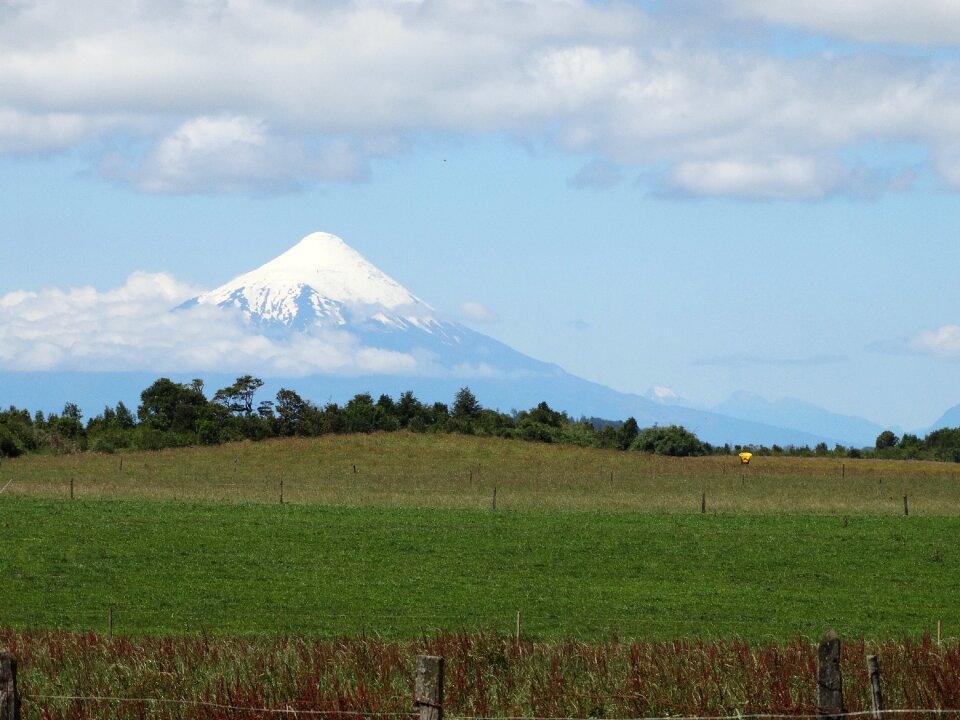Clouds osorno volcano nature
