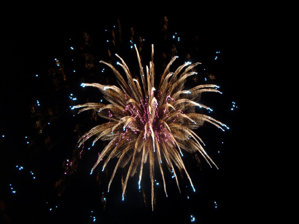 Fireworks explosion shine