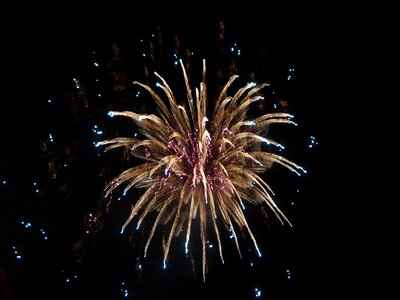 Fireworks explosion shine