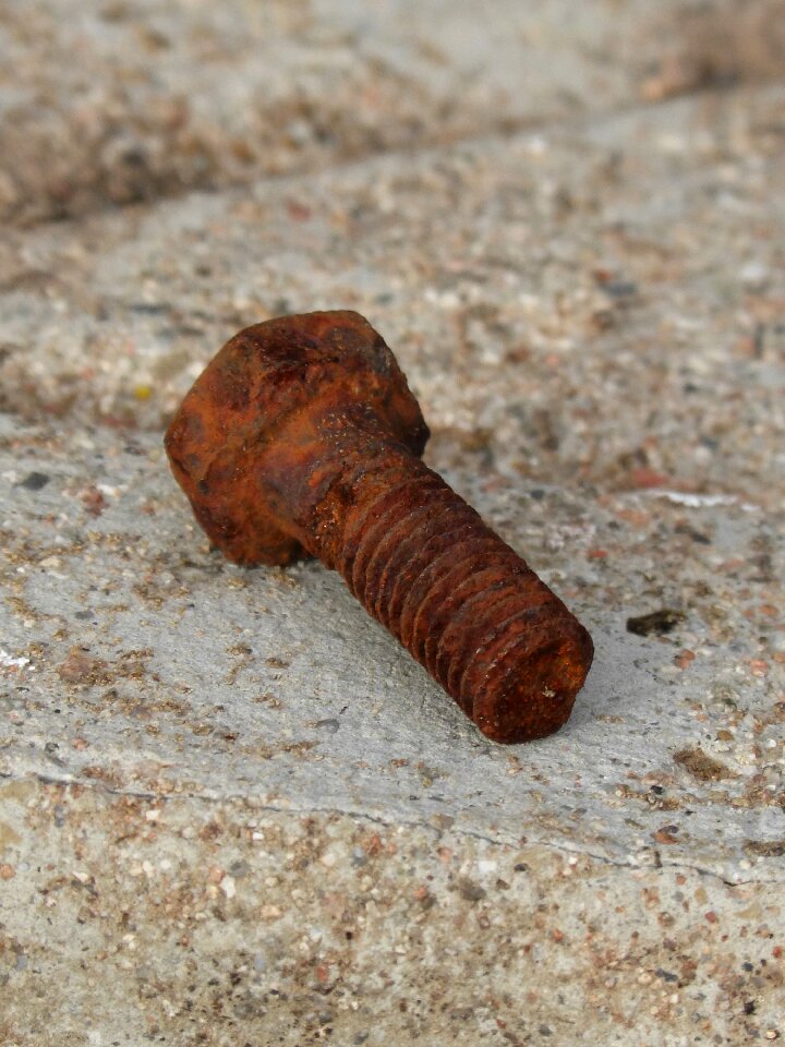Rusty old screw nut