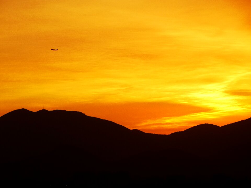 Sunset autumn colors chile