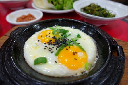 Yolk cooking breakfast