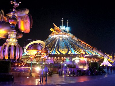 Roller coaster disneyland paris space mountain photo