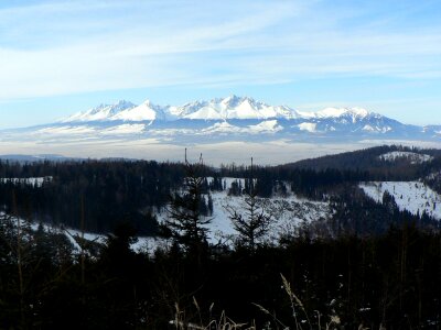 Snow country mountains