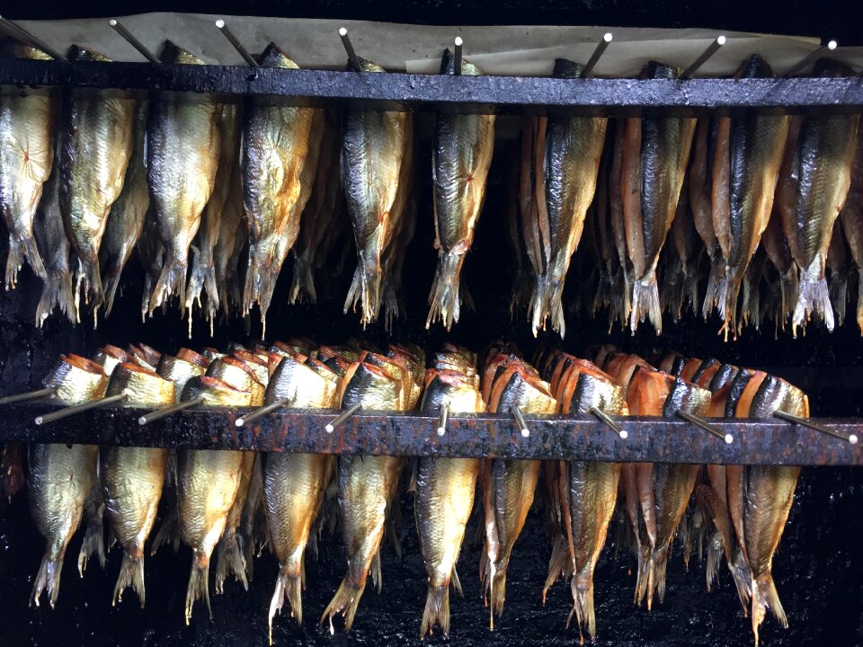 Fischraeucherei food fish in the smoke