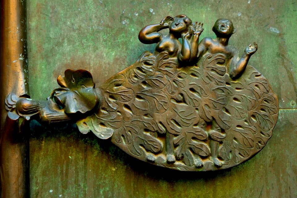 Religion adam and eve door crate