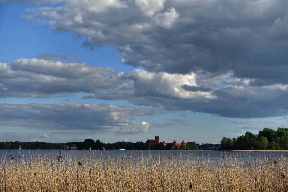 Distant castle fortification