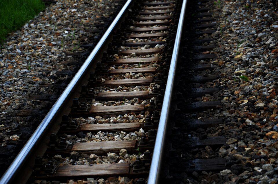 Railway train track
