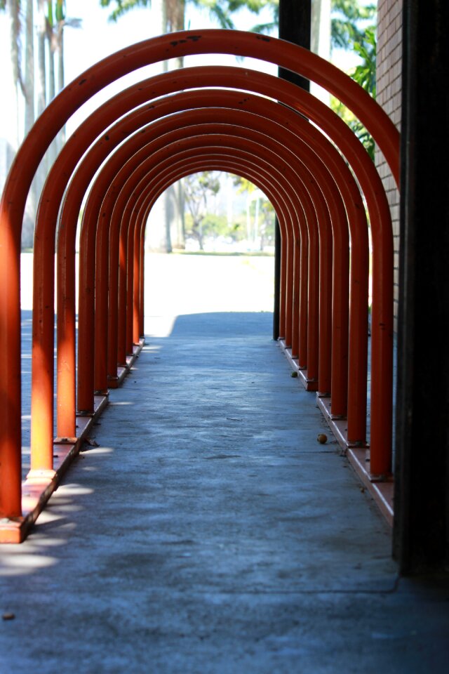 Tunnel bike sculpture