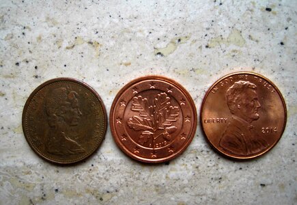 American cent currency loose change