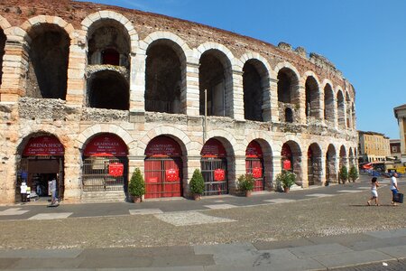 Antique roman amphitheater photo