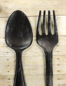 Fork and spoon rustic dining photo