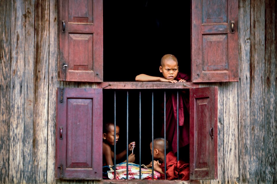 Monks children window