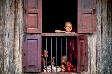 Monks children window