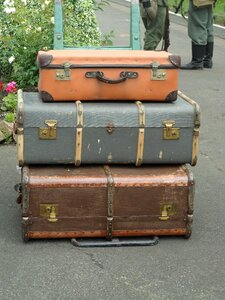 Baggage travel gray war photo