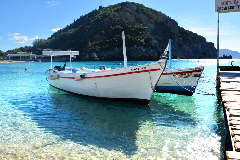 Beach boat clean water