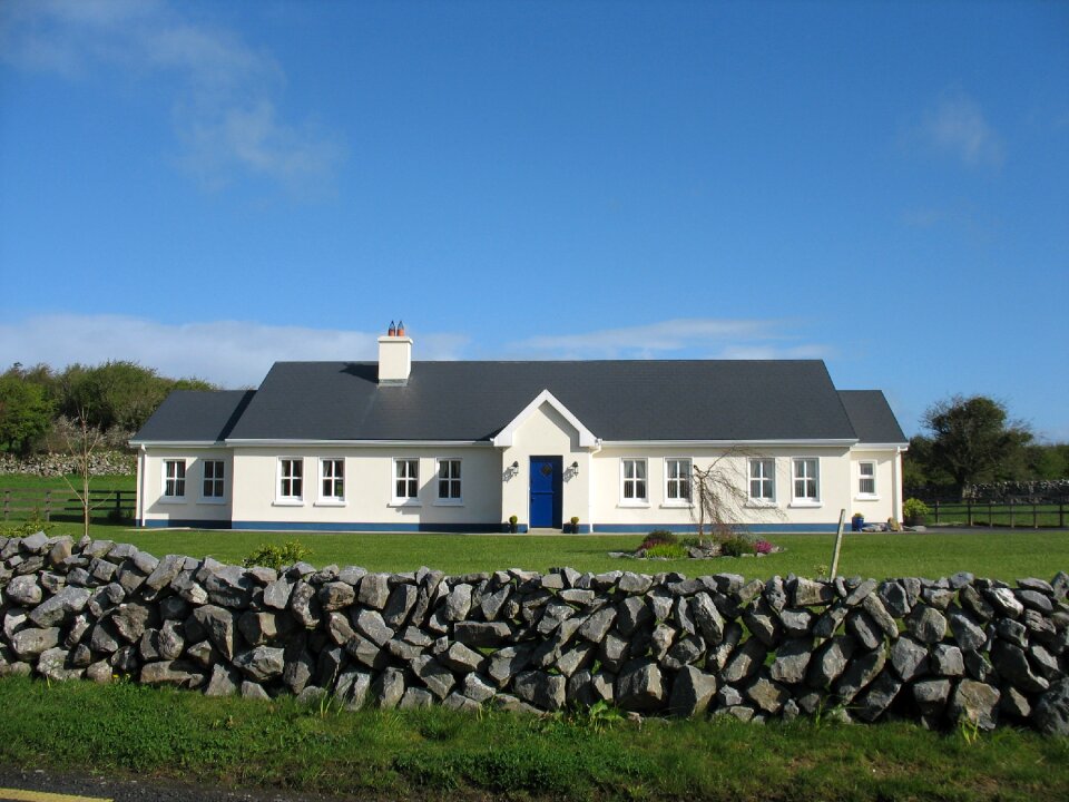 Ireland landscape stone wall