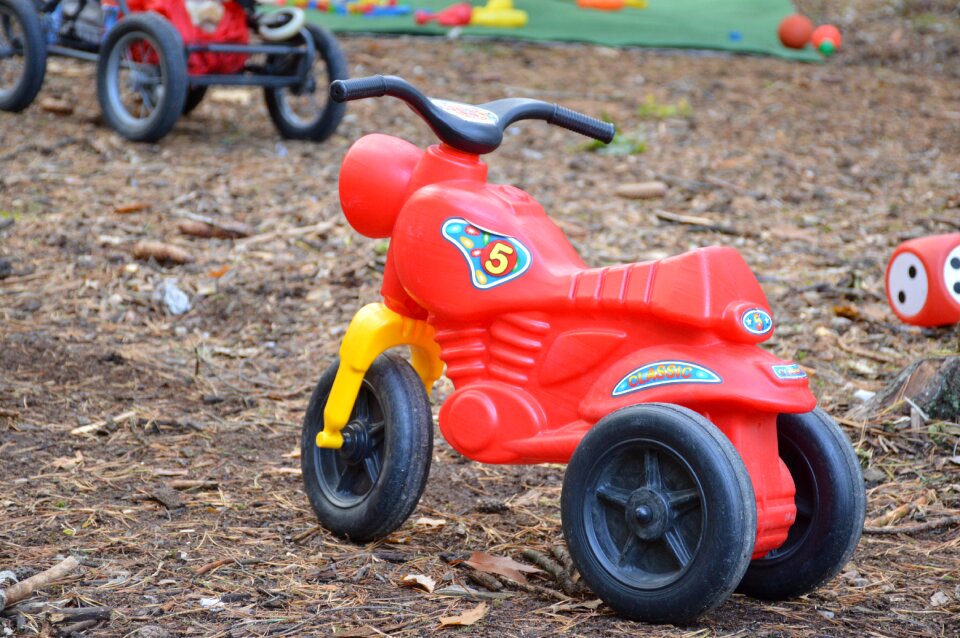 Children pushbike red