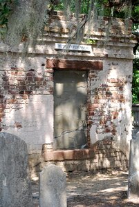 Historic brick vault burial