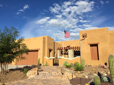 Desert american flag cactus photo