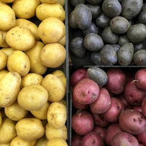 Vegetables black sheep potatoes