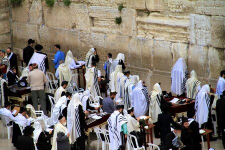 Praying believers jews photo