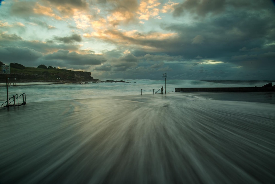 Ocean waves rocks photo