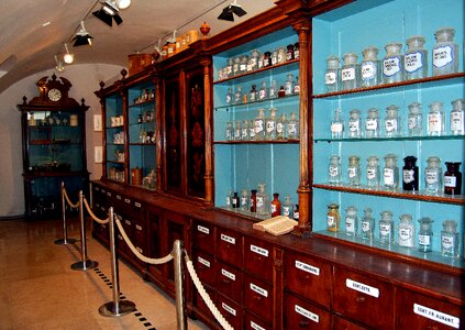 Glass old medications