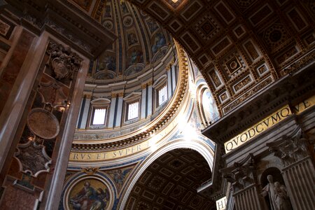 St peter's square italy dome inside