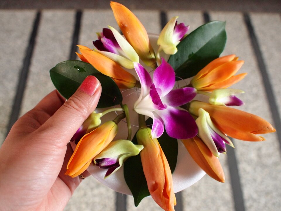 Hand exotic bouquet