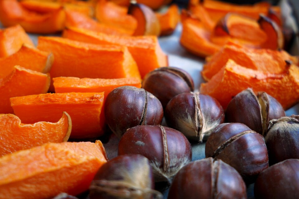 Pumpkin roasted chestnut chestnuts