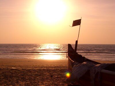 Beach sea fisherman