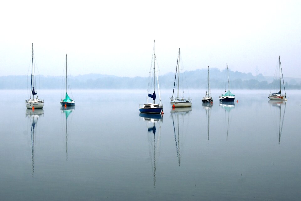 Lake sailboat wind