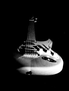 Instrument string black guitar photo