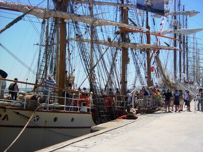 Sailing boat ship lisbon photo