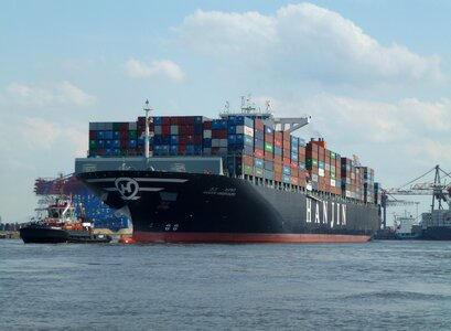 Container ship seafaring ship